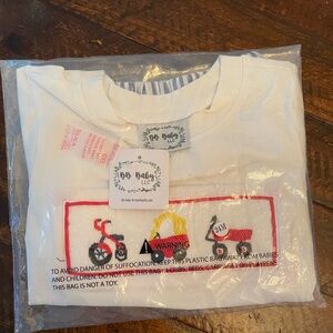 NIB smocked wagon set. 24M